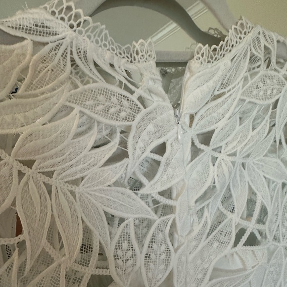 Shoshanna Midnight Sora Optic Leaf Lace Dress - Picture 8 of 9